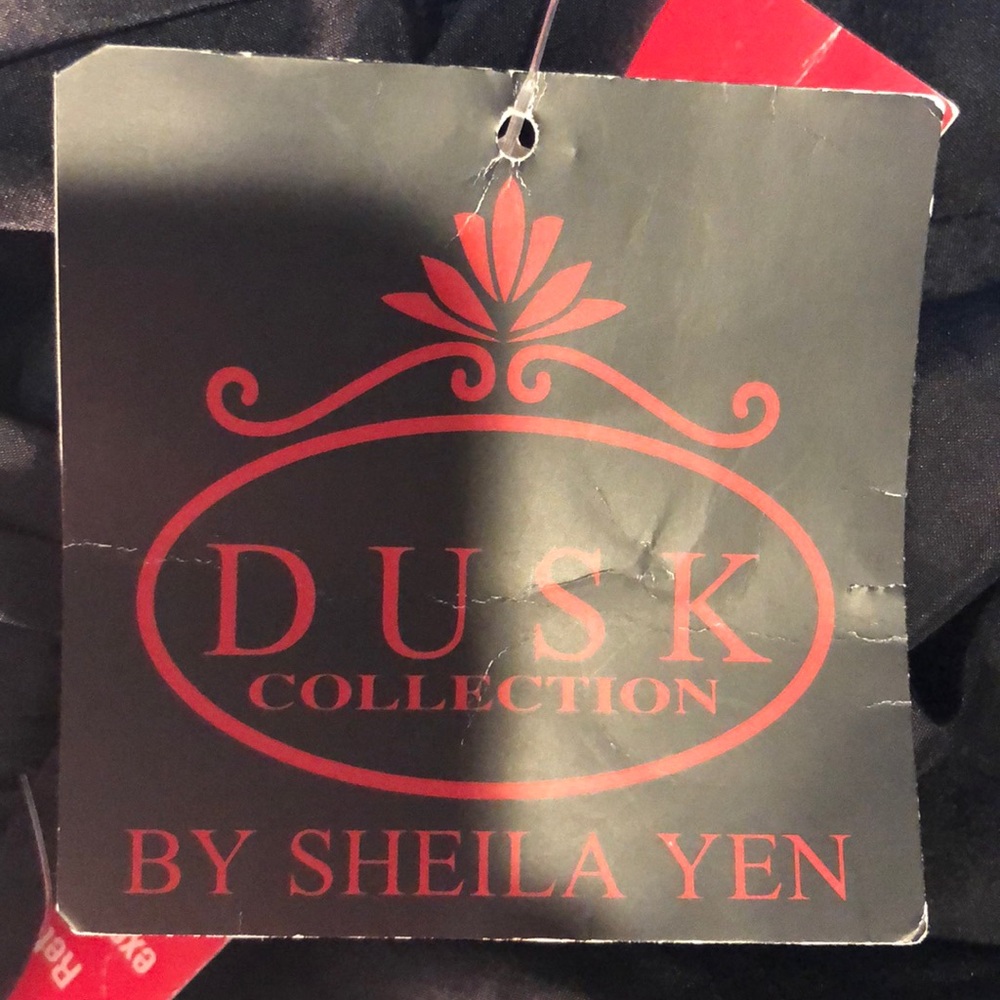 Dusk Collection by Sheila Yen 100% Silk Black Dres - Picture 6 of 7